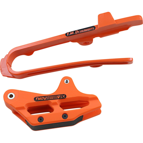 T.M. Designworks - T.M. Designworks Dirt Cross Multi-Purpose Chain Slide-N-Guide Kit FE SX Guide - Orange - DCK-KT7-OR