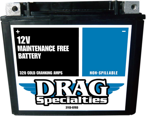 Drag Specialties - Drag Specialties Factory-Activated High-Performance AGM Maintenance-Free Battery - YTX20H - 2113-0793
