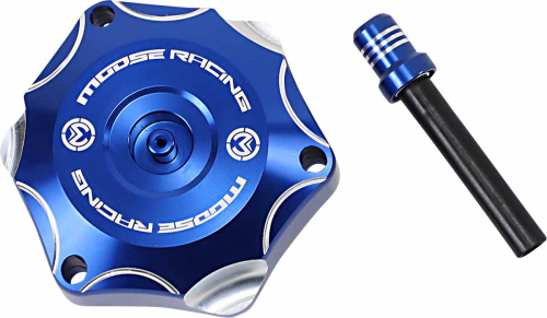Moose Racing - Moose Racing Colored Gas Caps - Aluminum - Blue - T03-4132L