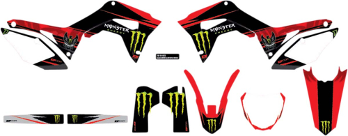 DCOR - DCOR Monster Energy Complete Graphic Kit - White - 20-10-445