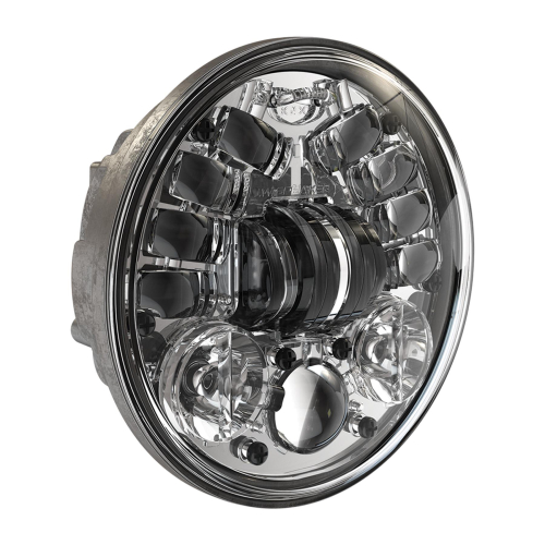 J&M - J&M 5.75in. Adaptive LED Headlight - Chrome - 0555101