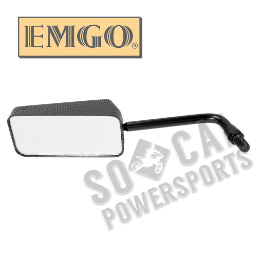 Emgo - Emgo Eurosport Mirror - Carbon Fiber, Standard 10mm Thread - 20-97141