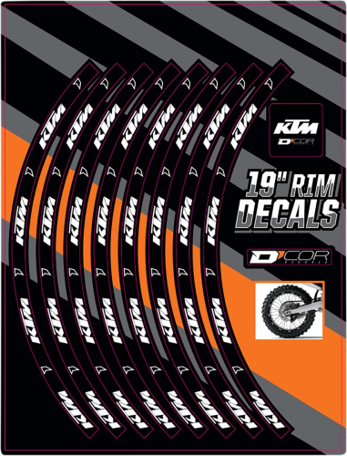 DCOR - DCOR Rim Decal - KTM 19in. - Rear - 40-80-203