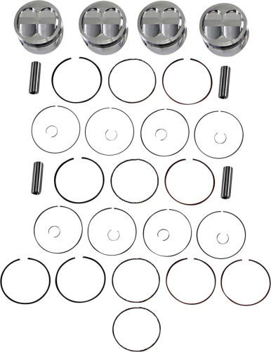 J.E. Pistons - J.E. Pistons Round Piston Kit - 13.00mm Oversize to 83.00mm, 14.0:1 Compression - 138271