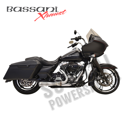 Bassani Manufacturing - Bassani Manufacturing Short Road Rage 2-Into-1 Exhaust System - Stainless Steel - 1F52SS