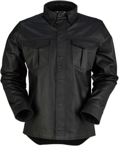 Z1R - Z1R The Motz Leather Shirt - 2810-3399 - Black - 4XL