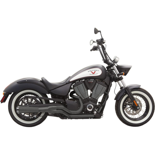 Bassani Manufacturing - Bassani Manufacturing Road Rage 2:1 Exhaust System - Black - Mid-Length - 6V22RB