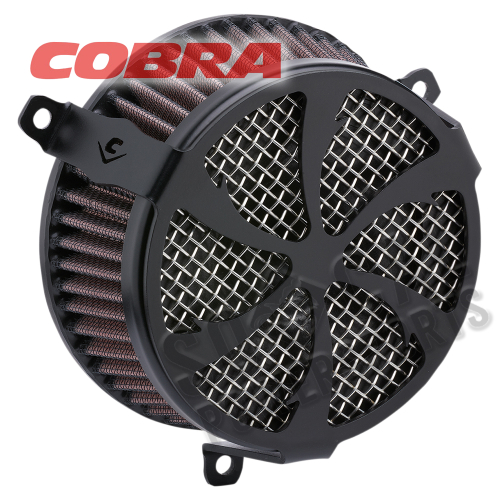 Cobra - Cobra Air Cleaner Kit - Swept - Black - 606-0104-01B