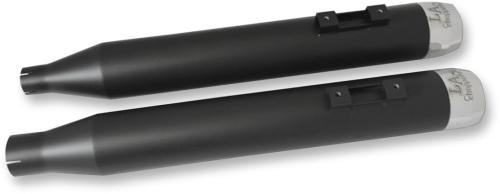 LA Choppers - LA Choppers 4in. Tru Power Slip-On Muffler - Black w/ Chrome Exhaust Tips - LA119404
