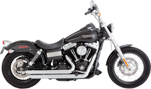 Vance & Hines - Vance & Hines Big Shots Staggered Exhaust System - Chrome - 17938