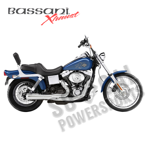 Bassani Manufacturing - Bassani Manufacturing Road Rage 2:1 Short Megaphone Exhaust System - Chrome - 13312R