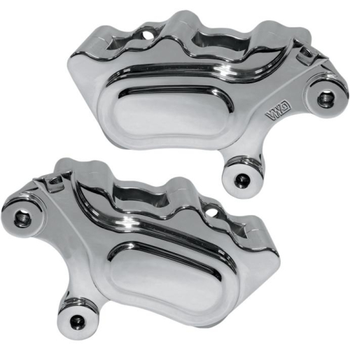 GMA Engineering - GMA Engineering 4-Piston Front Brake Caliper - Chrome - GMA-500DD-C
