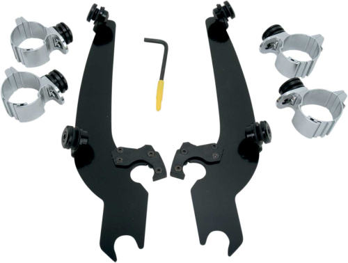 Memphis Shades - Memphis Shades Trigger-Lock Mount Kit for Sportshield Windshields - Black - MEB8919