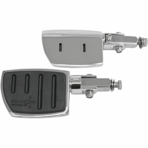 Rivco Products - Rivco Products Flatfoot Wide Pegs - Chrome - PEGSW