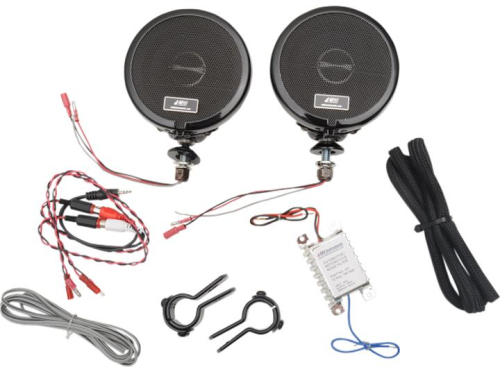 MH Instruments - MH Instruments Rumble Road Ultra Amplified Stereo Speakers - Black with 1in. Hardware - 223