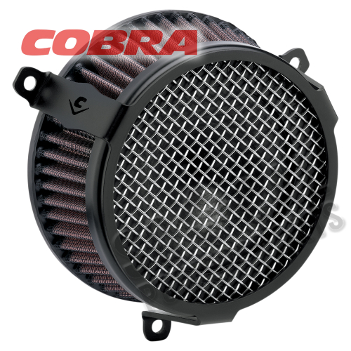 Cobra - Cobra Plain Air Cleaner Kit - Black - 606-0102-03B