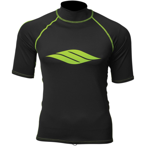 Slippery - Slippery Short Sleeve Rashguard - XF-2-3250-0116 - Black/Lime - X-Small