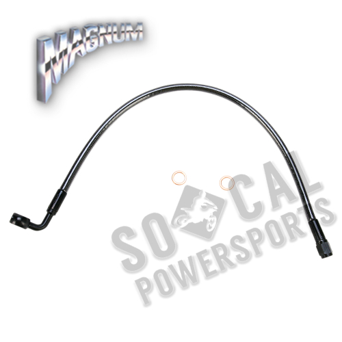 Magnum - Magnum Black Pearl Designer Series Front Upper Brake Line - 3/8in./10mm, 90deg. - 17in. - 47217