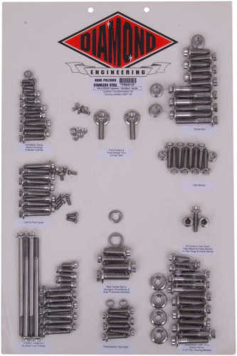 Diamond Engineering - Diamond Engineering 12-Point Polished Stainless Steel Custom Transformation Kit - PB661S