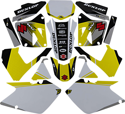 DCOR - DCOR COR 9 Suzuki Complete Graphics Kit - White - 20-40-127