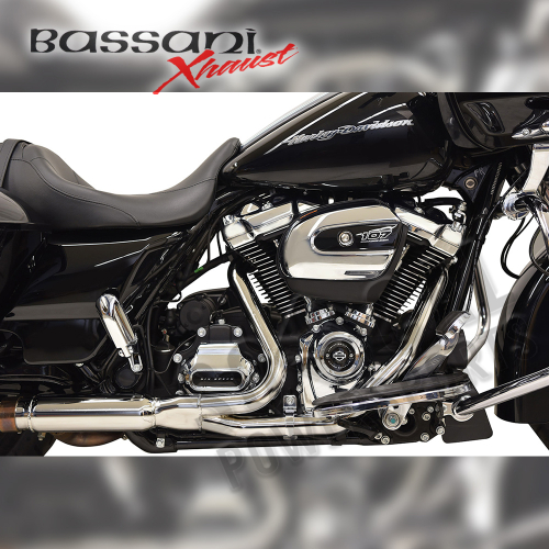 Bassani Manufacturing - Bassani Manufacturing 2X2 Dual Headpipes - Chrome - 1F24A