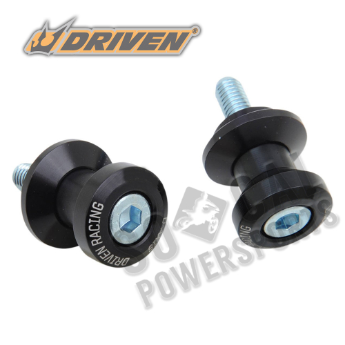 Driven Racing - Driven Racing 10mm Swingarm D Axis Spools - Black/Black - DXS-10.1 BK