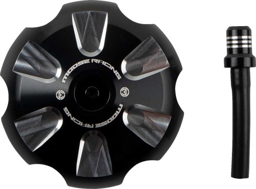 Moose Racing - Moose Racing Colored Gas Caps - Aluminum - Black - T03-5115B