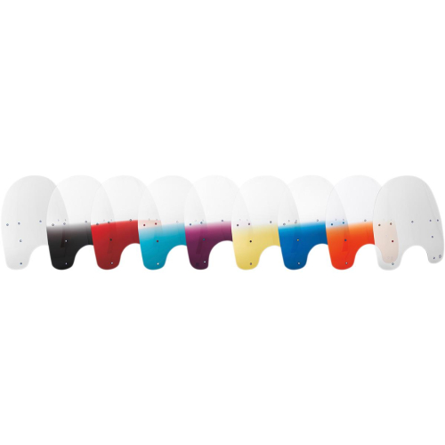 Memphis Shades - Memphis Shades Replacement Plastic for Fats Windshield (7in. Cutout) - 19in. - Gradient Black - MEP3311