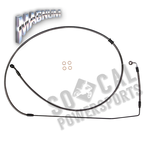 Magnum - Magnum EZ-Align Braided Front Upper ABS Brake Line - Stock - Black Pearl - AS47583