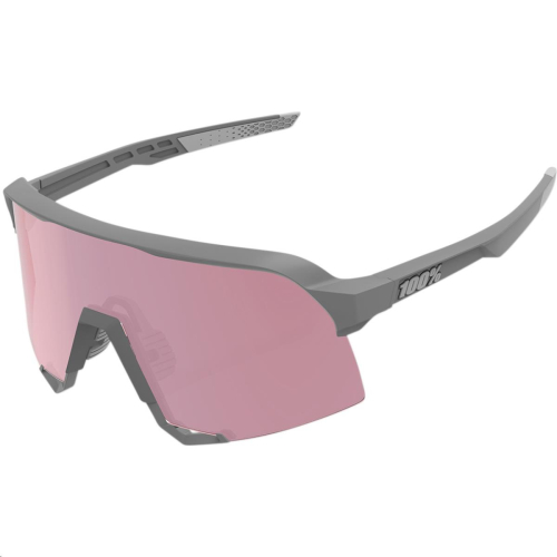 100% - 100% Type-S3 Sunglasses - 61034-289-79 - Soft Tact Stone Gray/Hiper Coral Lens - OSFA