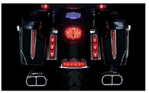Kuryakyn - Kuryakyn LED Inserts for Saddlebag Supports - Gloss Black - 5055