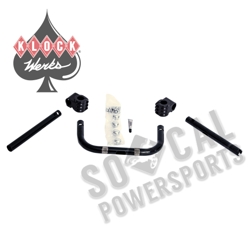 Klock Werks - Klock Werks Klip Hanger Handlebar Kit - 5in. Hanger - Black/Black - KW05-01-0346