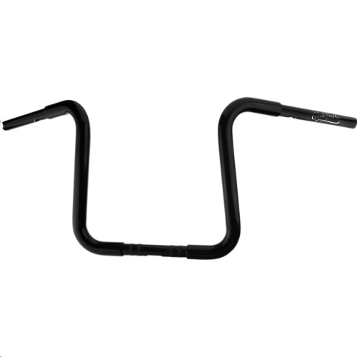 Cyclesmiths - Cyclesmiths 1-1/4in. California Lane-Splitter Ape Handlebar for 1in. Clamp Area - 12in. Rise - Gloss Black - 113CA12TBWBPH