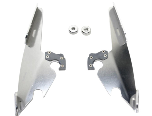Memphis Shades - Memphis Shades Plate-Only Kit for Batwing Fairing - Polished - MEK1708