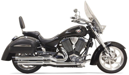 Bassani Manufacturing - Bassani Manufacturing Pro Street Exhaust System - Slash-Cut - Black - 6V13SBB