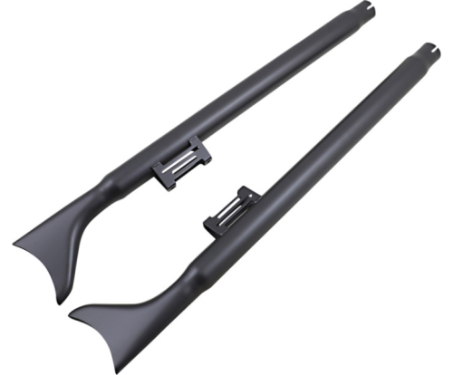 Bassani Manufacturing - Bassani Manufacturing 2-1/4in. Fishtail Slip-On - 36in. without Baffle - Black - 1F17EB-36