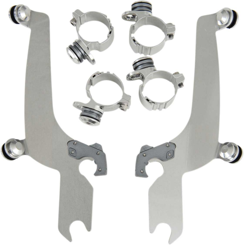 Memphis Shades - Memphis Shades Trigger-Lock Mount Kit for Sportshield Windshields - Polished - MEM8920