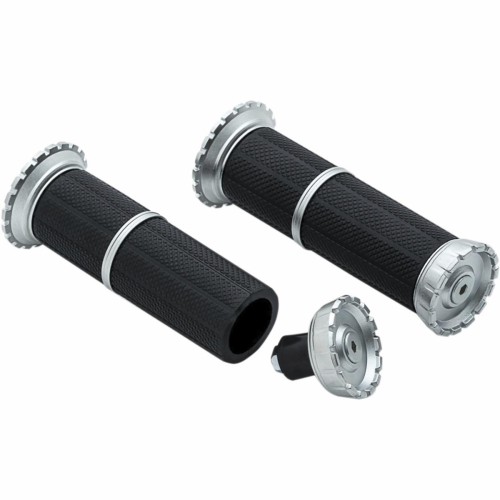 Kuryakyn - Kuryakyn Riot Grips - Silver - 3586