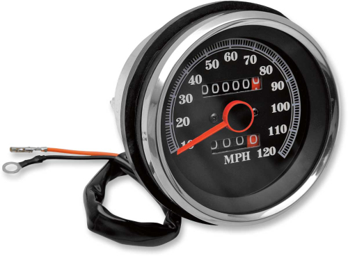 Drag Specialties - Drag Specialties 3 1/8in. Speedometer - 120MPH - 2:1 Ratio - 74105 BX-LB1