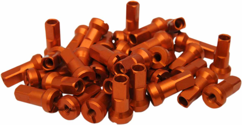 Moose Racing - Moose Racing MX1 Billet Spoke Nipples - 8 Gauge - Orange - 24-850