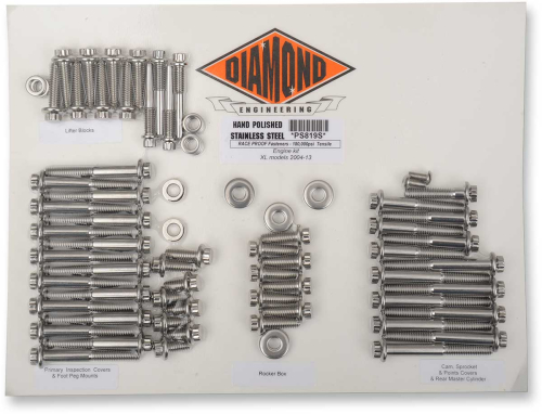 Diamond Engineering - Diamond Engineering 12-Point Polished Stainless Engine Kit - PS819S