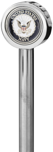 Pro Pad - Pro Pad 9in. Stainless Steel Flag Pole with Topper - Navy - POLE9-NAV
