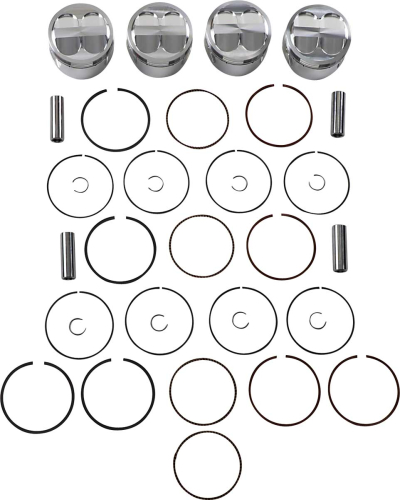 J.E. Pistons - J.E. Pistons Round Piston Kit - 11.00mm Oversize to 83.00mm, 13.5:1 Compression - 130302