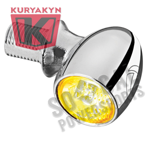 Kuryakyn - Kuryakyn Atto Front/Rear Marker Light by Kellermann - Clear Lens/Amber LED/Chrome Housing - 2521