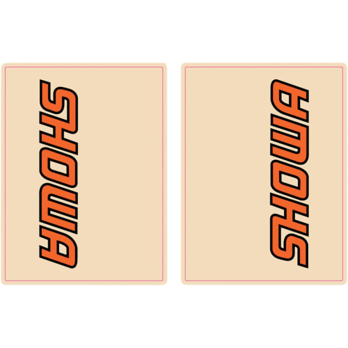 FLU Designs Inc. - FLU Designs Inc. Upper Fork Showa Decal - Orange/Black - 01010