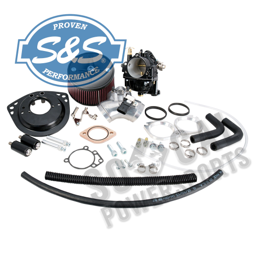 S&S Cycle - S&S Cycle Super G Carb Kit for T143 Long Block Engine - Black - 110-0120