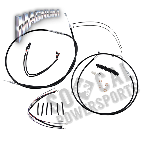 Magnum - Magnum Black XR Handlebar Installation Kit with Chrome Fittings for 15-17in. Ape - 489492