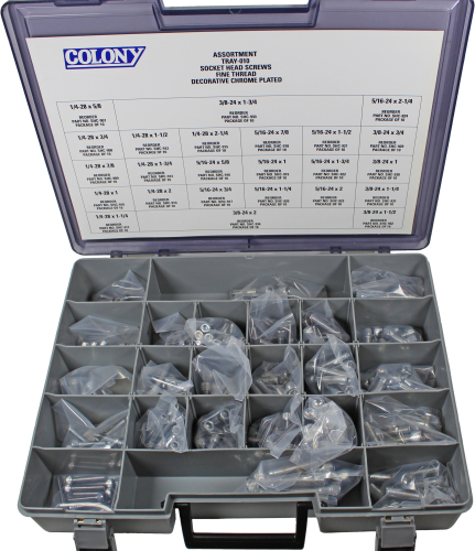 Colony - Colony Socket Head Screws - Fine Thread - Chrome Plated - TRAY-010