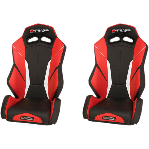 Beard Seats - Beard Seats Torque V2 Front Seats (Pair) - Black/Red - 852-531