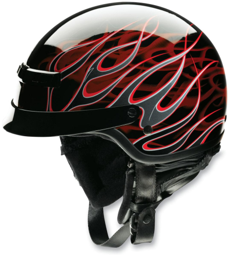 Z1R - Z1R Nomad Hellfire Helmet - XF0103-0694 - Black/Red - 2XS